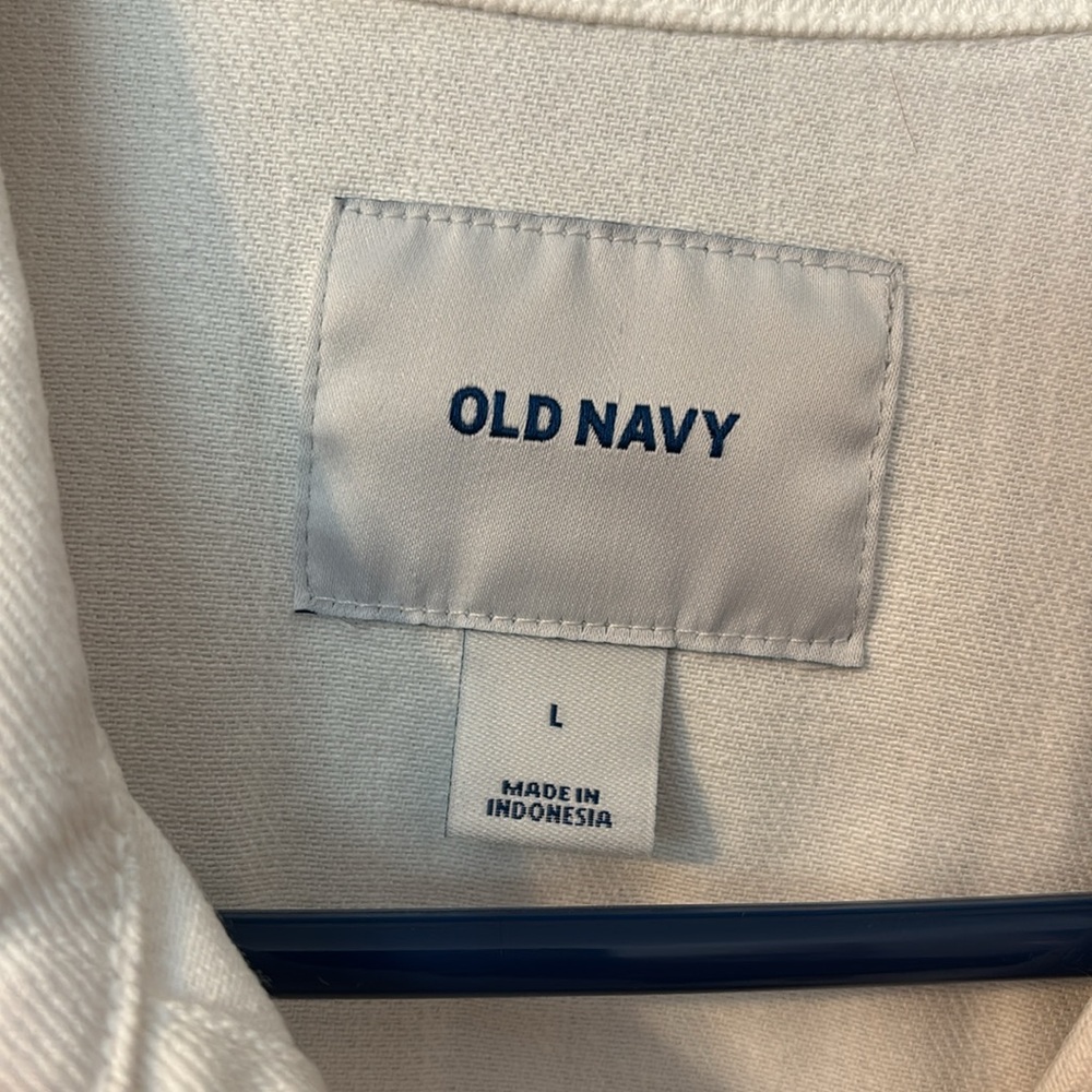 Old Navy White Button-Up Jacket - image 5